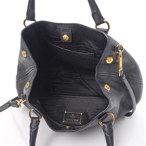 prada vitello daino shopping tote nero black|prada vitello daino shoulder bag.